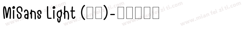 MiSans Light (正文)字体转换